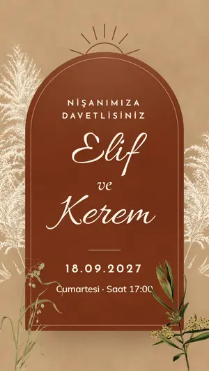 Bohem Kır · Kiremit davetiye şablonu