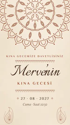 Kına Deseni şablonu