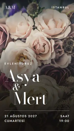 Modern Fotoğraf · Antrasit davetiye şablonu